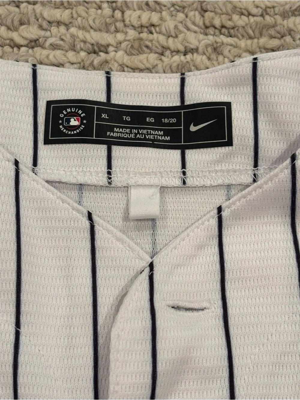 Nike New York Yankees Youth Kids XL 99 Aaron Judge White Jersey MLB